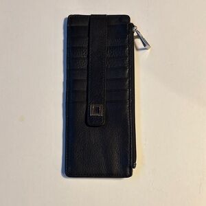 Lodis Black Leather Long-stacker Wallet